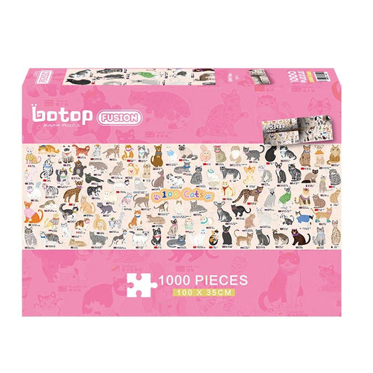 100 Cats | Botop | 1000 Piece Puzzle | Jigsaw Puzzle - Mystery Matrix