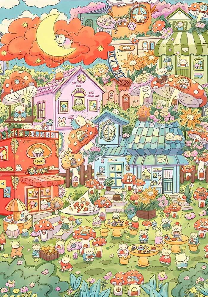 Weekend Party | Gill & Lill | 1000 Piece Puzzle | Jigsaw Puzzle image 1