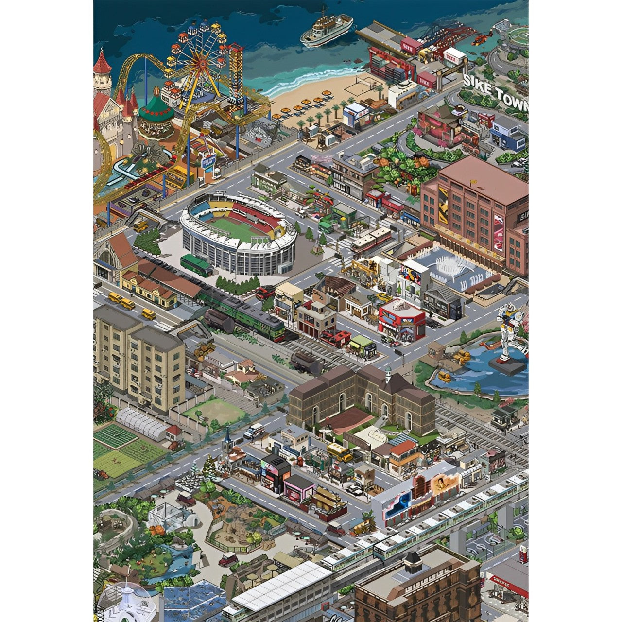 Sike Town | Botop | 2000 Piece Puzzle | Jigsaw Puzzle image 2