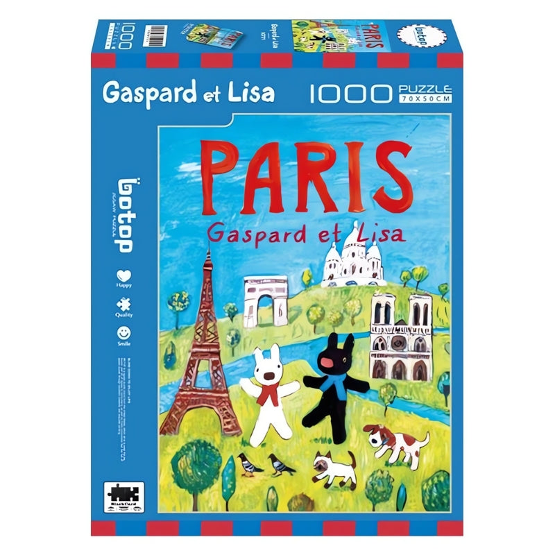 Botop Gaspard et Lisa puzzle box with Eiffel Tower and Paris icons