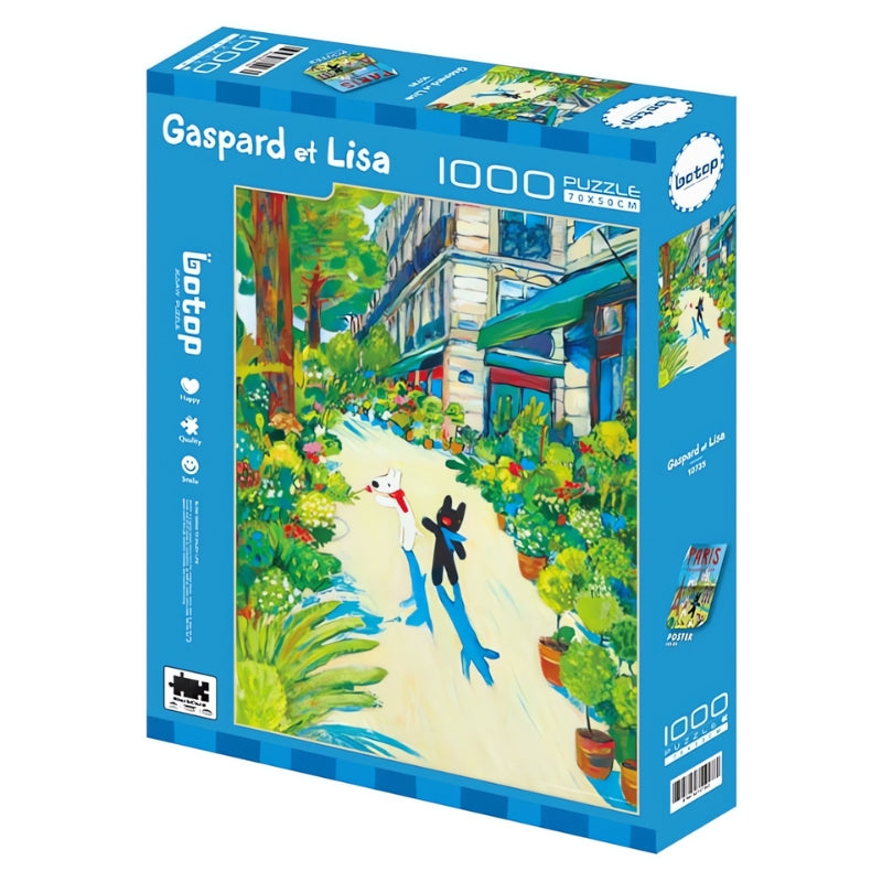 Botop Gaspard et Lisa puzzle box with Paris street scene and greenery