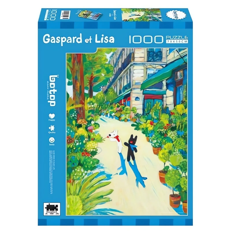 Botop Gaspard et Lisa puzzle box with Paris street scene and greenery