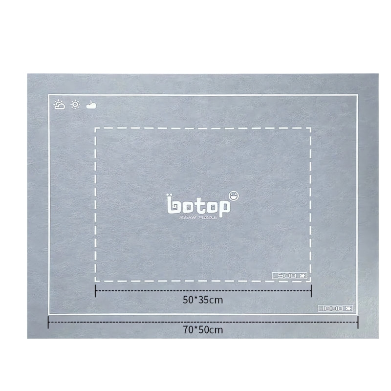 Ice blue foldable puzzle board