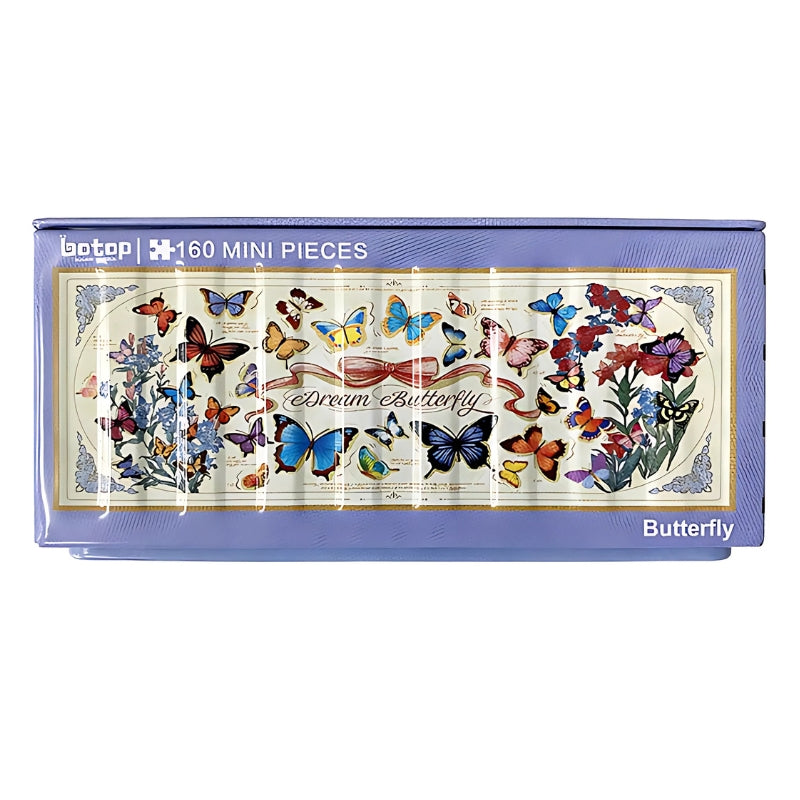 Botop Butterfly 160 piece mini puzzle box with butterflies and floral artwork