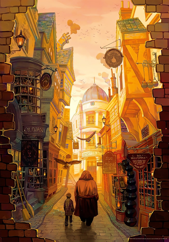 Full illustration of the Harry Potter-Diagon Alley puzzle.