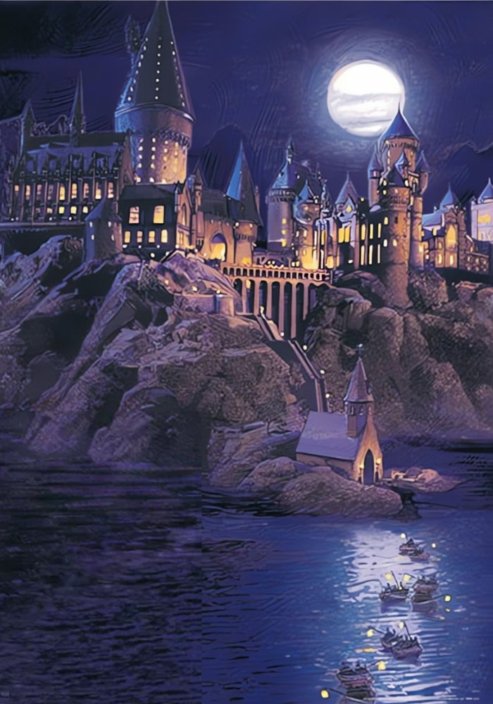 Full illustration of the Harry Potter Hogwarts Castle puzzle.