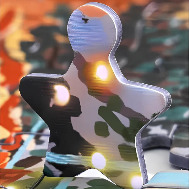 Special-shaped glossy puzzle piece from Moonlit Bazaar, shaped like a person/star.