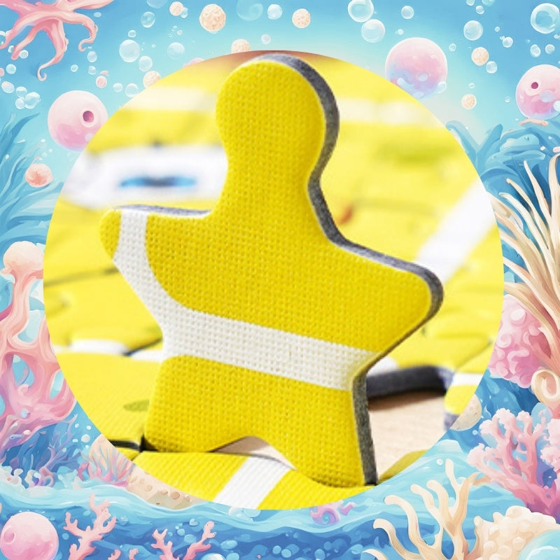 Close-up of special star-shaped yellow puzzle piece from TOI SpongeBob Mood Diary puzzle