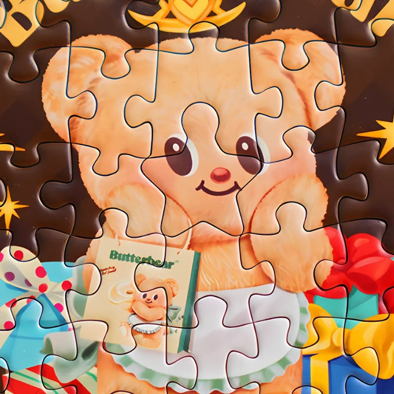 Close-up of the Star Wish puzzle showing Butterbear’s face.