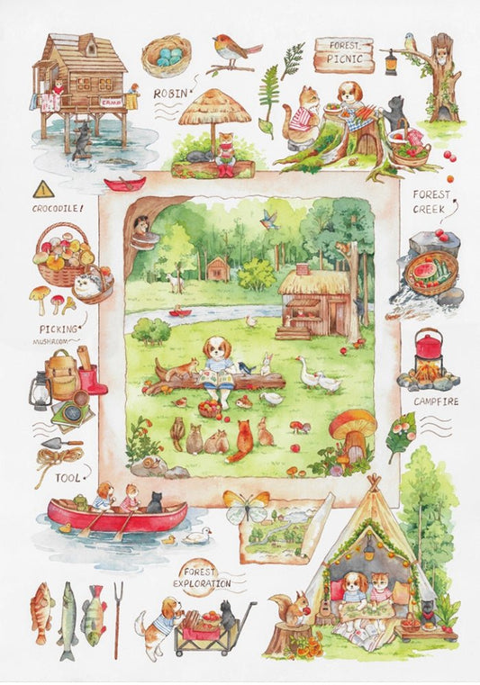 Camping Dog | Botop | 500 Piece Puzzle | Jigsaw Puzzle - Mystery Matrix