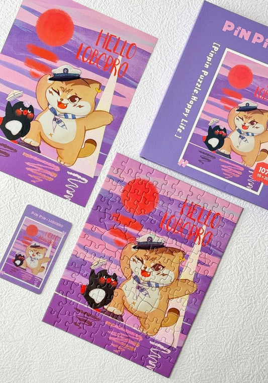 Hello Lobobro | Pin Pin | Mini Puzzle | Velvet Touch | Jigsaw Puzzle - Mystery Matrix