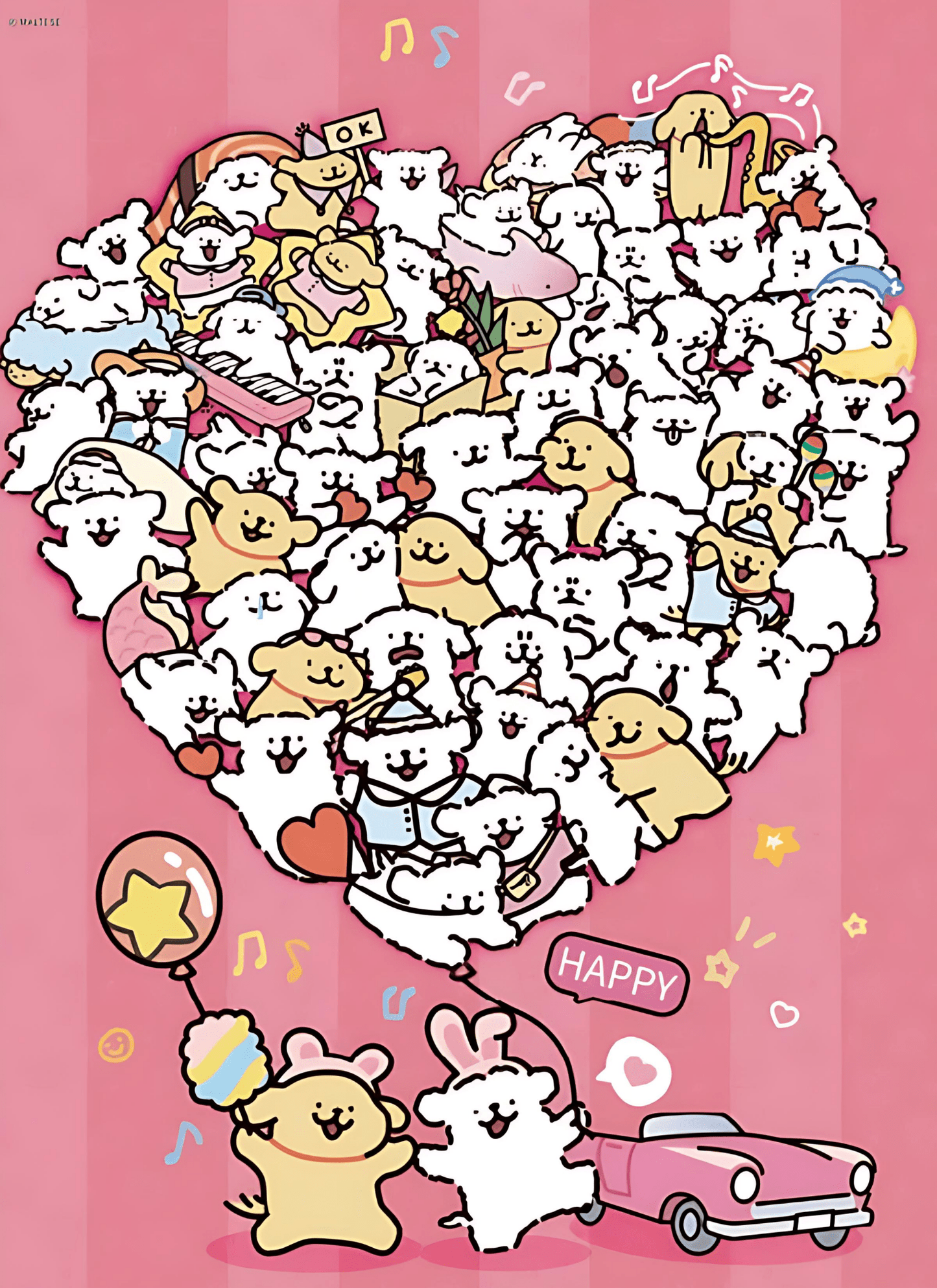 Maltese Puppy - Love Balloon | TOI | 1000 Piece Puzzle | Jigsaw Puzzle - Mystery Matrix