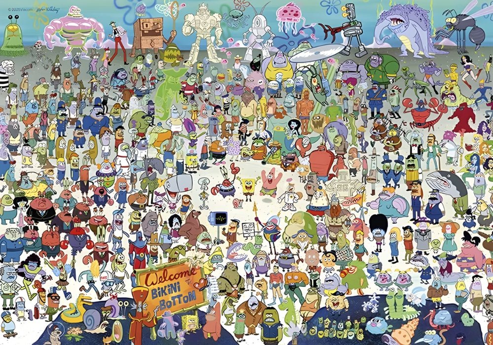 SpongeBob Series - Welcome to Bikini Bottom | TOI | 1000 Piece Puzzle | Jigsaw Puzzle - Mystery Matrix