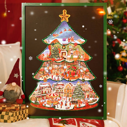 Christmas Town - Embossed Gold Foil | TOI | 500 Piece Puzzle | Jigsaw Puzzle image 6