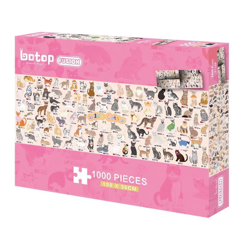 100 Cats | Botop | 1000 Piece Puzzle | Jigsaw Puzzle - Mystery Matrix