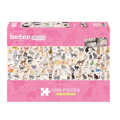 100 Cats | Botop | 1000 Piece Puzzle | Jigsaw Puzzle - Mystery Matrix