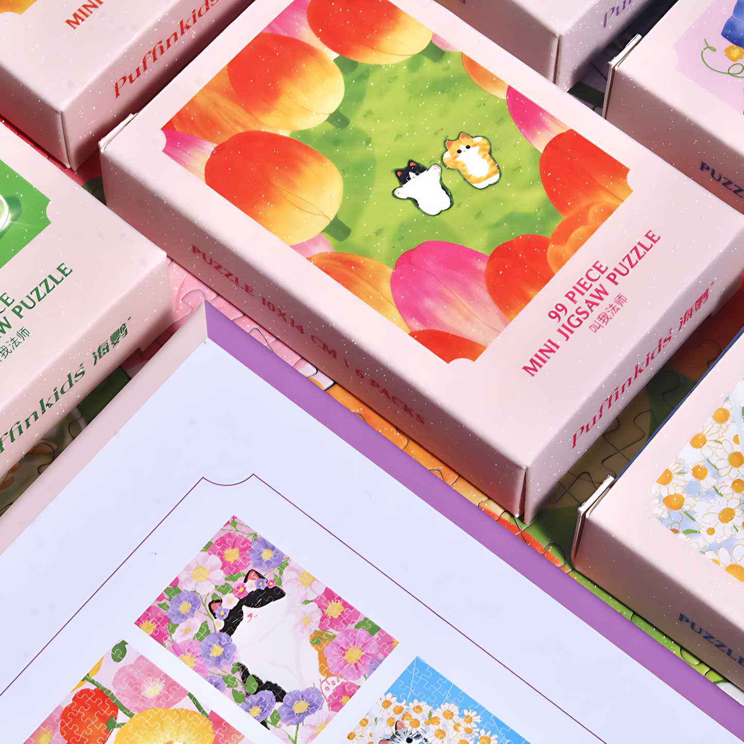 A Day of Spring | Puffinkids | 6 in 1 Mini Puzzle | Jigsaw Puzzle