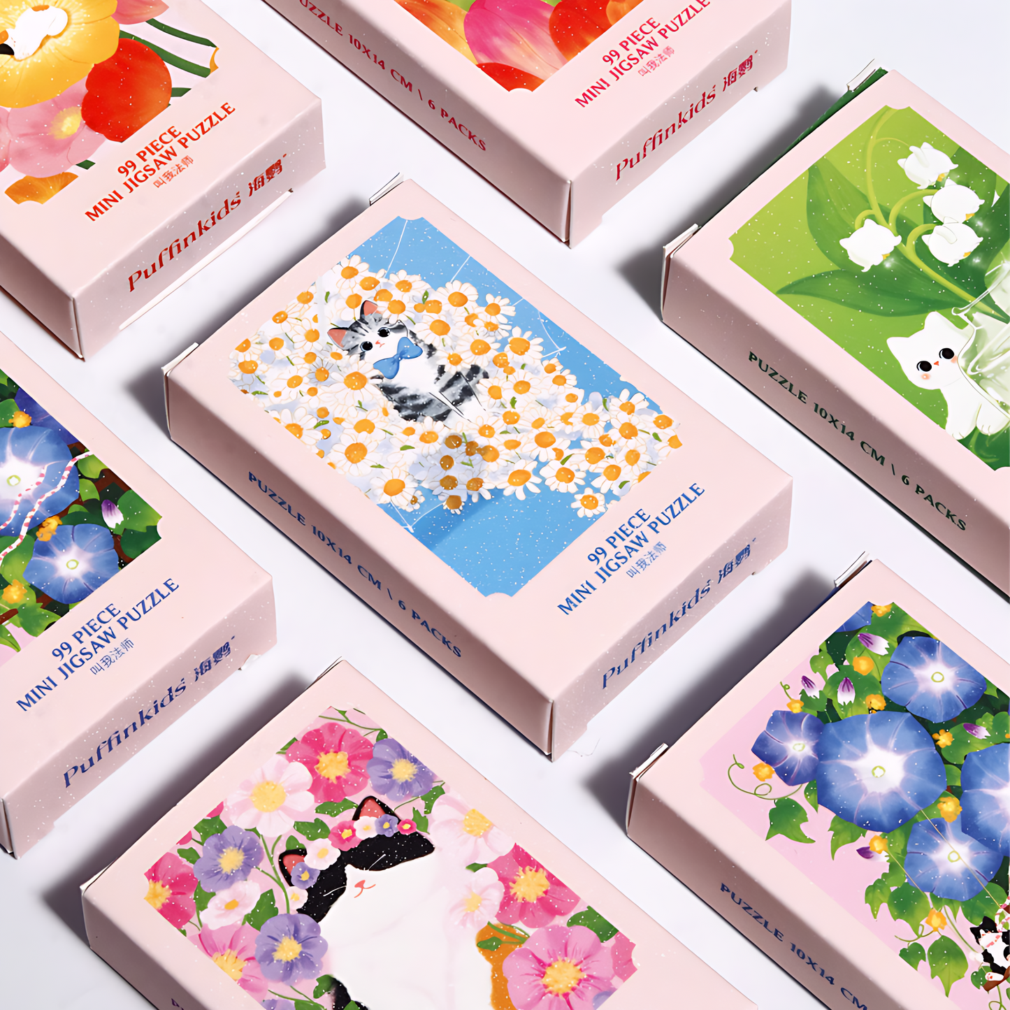 A Day of Spring | Puffinkids | 6 in 1 Mini Puzzle | Jigsaw Puzzle
