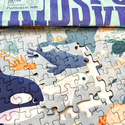 Azure Dreamland | Puffinkids | Tyvek Bag Mini Puzzle | Jigsaw Puzzle