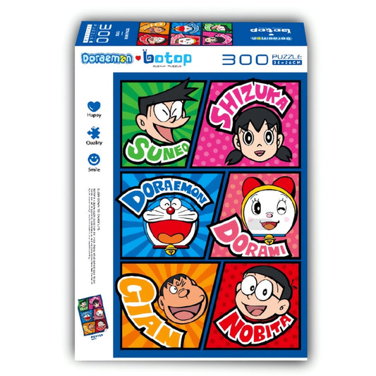 Box of the Doraemon: Fellowship Poster puzzle by Botop, featuring six colourful character portraits.