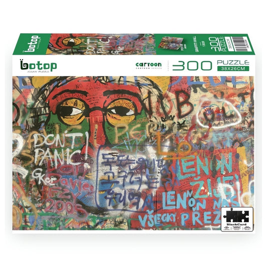 Graffiti Wall puzzle box by Botop, 300 pieces, featuring colourful urban street art