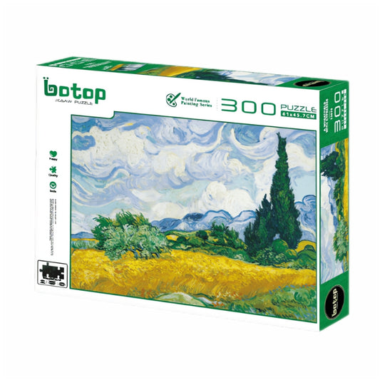 Wheatfield with Cypresses puzzle box by Botop, 300 pieces, Van Gogh art series