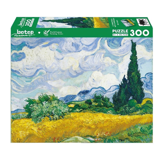 Wheatfield with Cypresses puzzle box by Botop, 300 pieces, Van Gogh art series