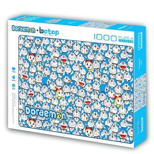 Doraemon Impossible 1000 piece puzzle box with dense character pattern