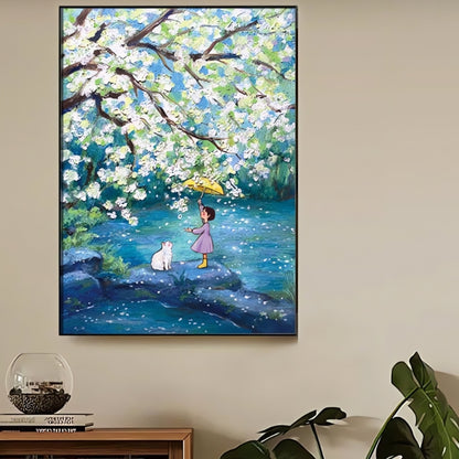 Botop Early Spring puzzle art displayed in modern home interior