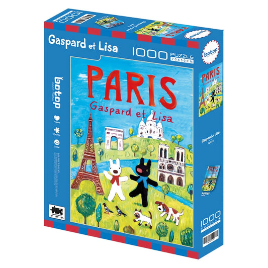 Botop Gaspard et Lisa puzzle box with Eiffel Tower and Paris icons