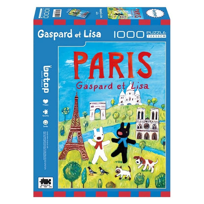 Botop Gaspard et Lisa puzzle box with Eiffel Tower and Paris icons