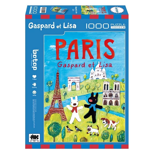 Botop Gaspard et Lisa puzzle box with Eiffel Tower and Paris icons