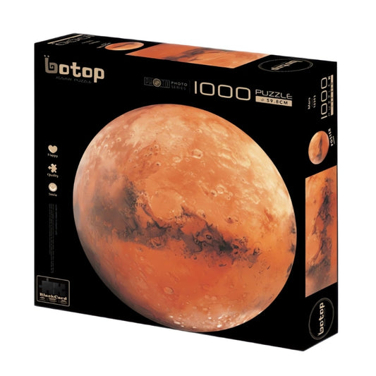 Botop 1000-piece puzzle box featuring a detailed photo of Mars in warm orange tones.