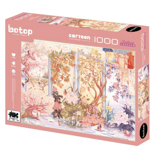 Botop Twelve Flowers puzzle box with dreamy floral illustration