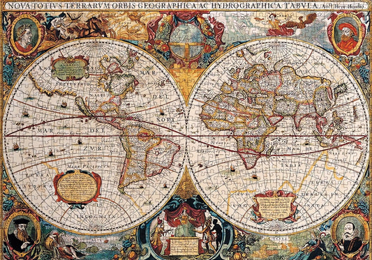 Antique World Map | Botop | 1000 Piece Puzzle | Jigsaw Puzzle image 1