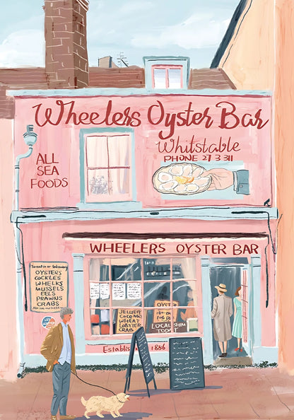 Full artwork of Wheeler’s Oyster Bar in Whitstable – seaside town puzzle.
