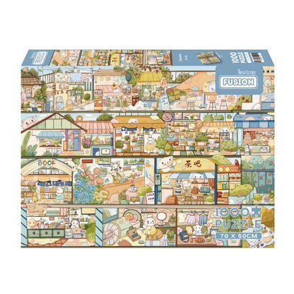 Cat Town | Botop | 1000 Piece Puzzle | Jigsaw Puzzle image 1