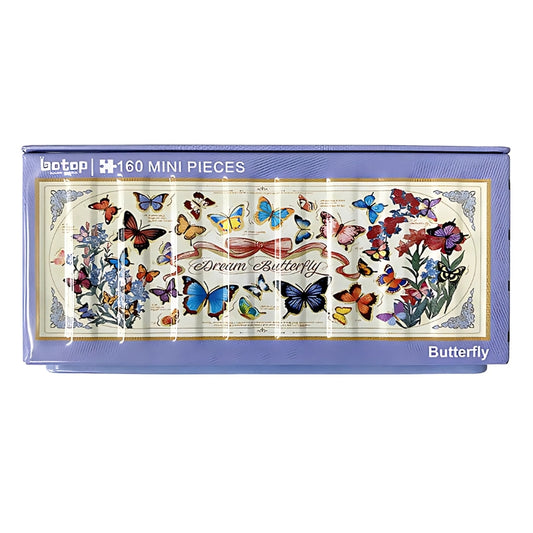 Botop Butterfly 160 piece mini puzzle box with butterflies and floral artwork