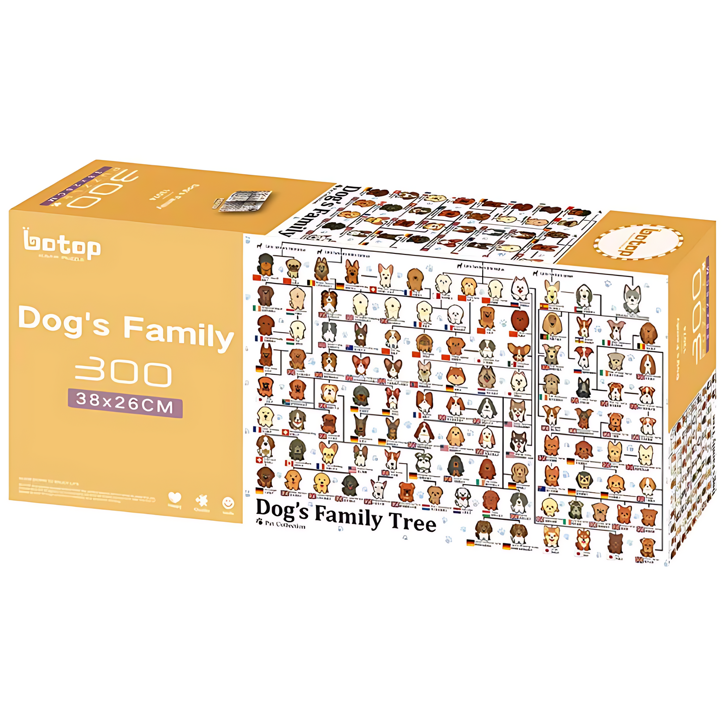 Dog’s Family | Botop Blackcard | 300 Piece Puzzle | Jigsaw Puzzle