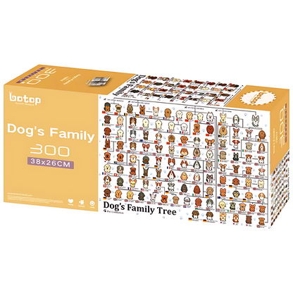 Dog’s Family | Botop Blackcard | 300 Piece Puzzle | Jigsaw Puzzle