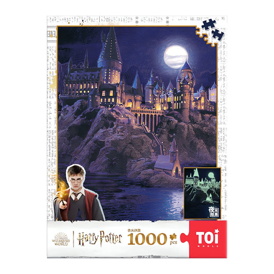 Harry Potter - Hogwarts Castle at Night (Glow-in-the-Dark) | TOI | 1000 Puzzle image 1
