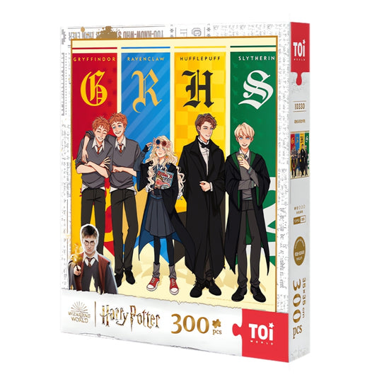 Harry Potter - Hogwarts Four Houses 300-piece puzzle box by TOI.