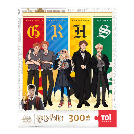 Harry Potter - Hogwarts Four Houses 300-piece puzzle box by TOI.