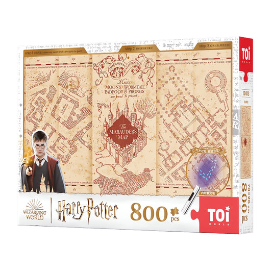 Harry Potter - The Marauder's Map (Glow-with-UV-Light) 800-piece puzzle box by TOI