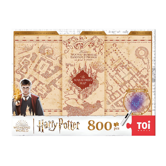 Harry Potter - The Marauder's Map (Glow-with-UV-Light) 800-piece puzzle box by TOI