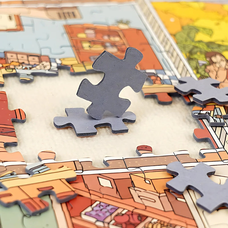 Completing the rooftop garden section of the “Home Sweet Chaos” puzzle.