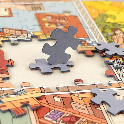 Completing the rooftop garden section of the “Home Sweet Chaos” puzzle.
