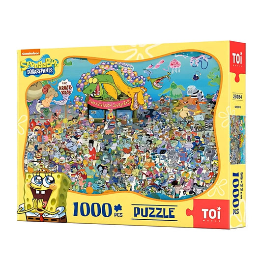 Front packaging of TOI SpongeBob Series - Under the Sea 1000-piece puzzle