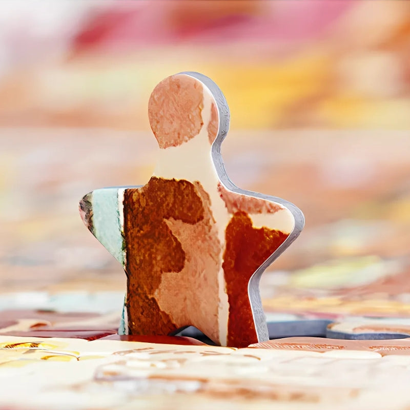 Special-shaped puzzle piece featuring a star-shaped design