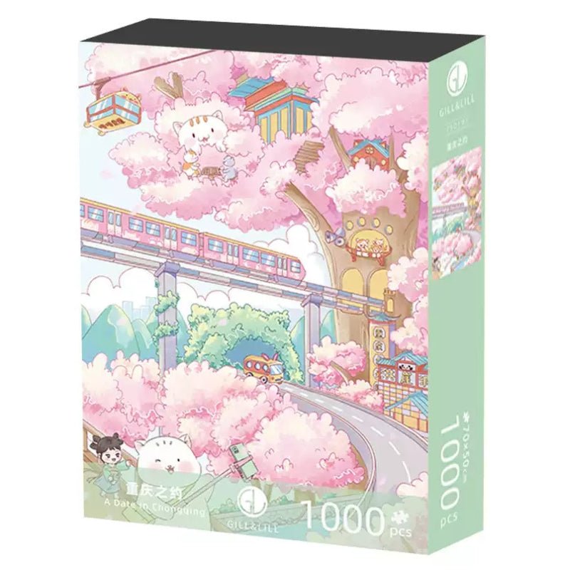 A Date In Chongqing | Gill & Lill | 1000 Piece Puzzle | Jigsaw Puzzle - Mystery Matrix